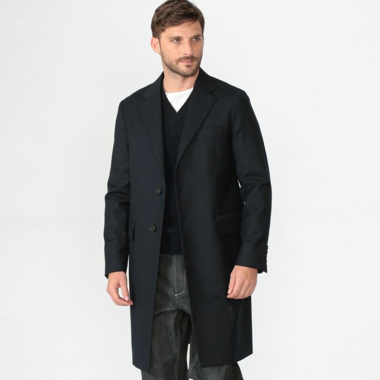 ＜三陽商会＞【マッキントッシュ ロンドン メン(MACKINTOSH LONDON MEN)】【Loro Piana】ファボラシングルチェスターコート ネイビー 送料無料！画像