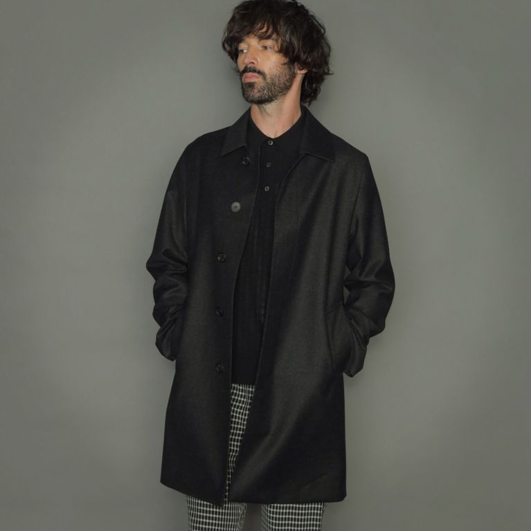 【MACKINTOSH LONDON MEN】 【DUNKELD ML】【Loro Piana/ロロ・ピアーナ】Favolaウールステンカラーコート グレー