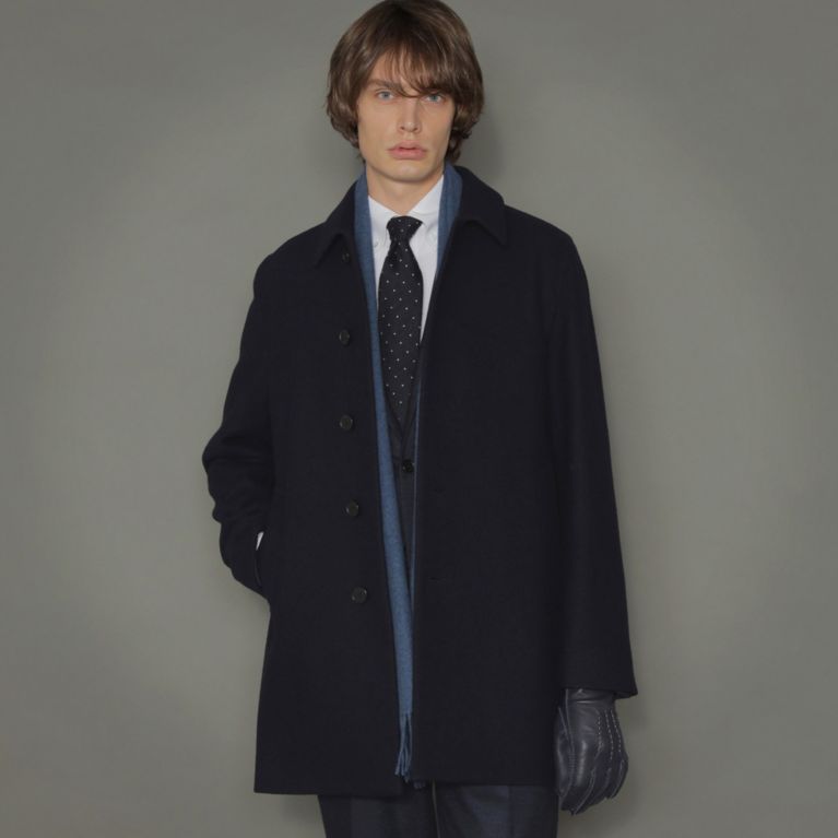 【MACKINTOSH LONDON MEN】 シングルメルトンコート ネイビー