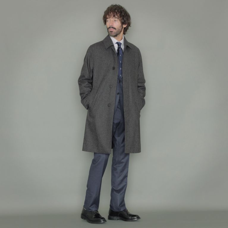 DUNFORD】【Loro Piana/ロロ・ピアーナ】ツイル無地ウールステンカラー