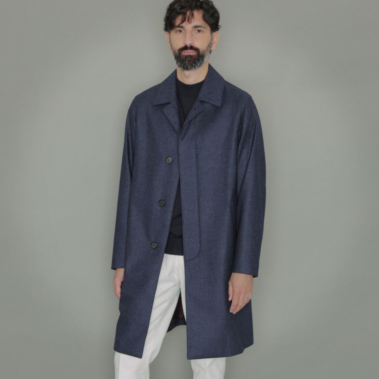 DUNFORD】【Loro Piana/ロロ・ピアーナ】ツイル無地ウールステンカラー ...