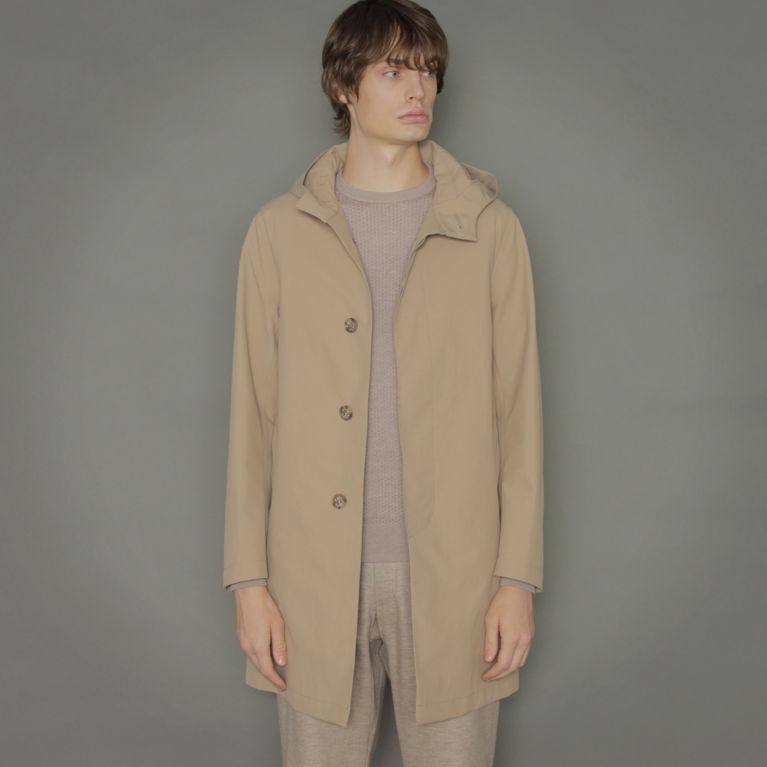 【MACKINTOSH LONDON MEN】 【DUNKELD HOOD ML】テクニカルフーデッドコート ベージュ