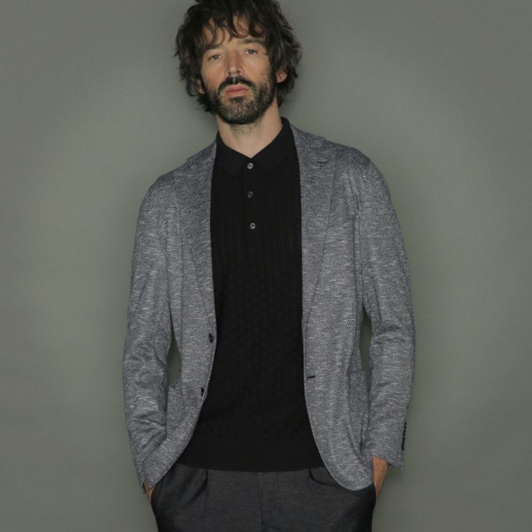 【MACKINTOSH LONDON MEN】 【FLEX JERSEY】ムリネジャージジャケット ライトグレー