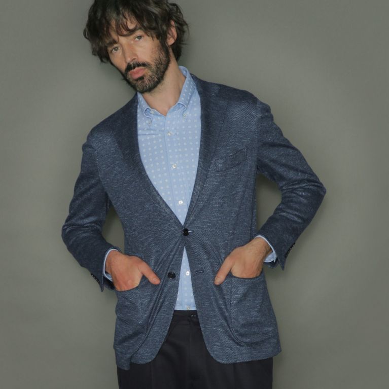 【MACKINTOSH LONDON MEN】 【FLEX JERSEY】ムリネジャージジャケット ブルー