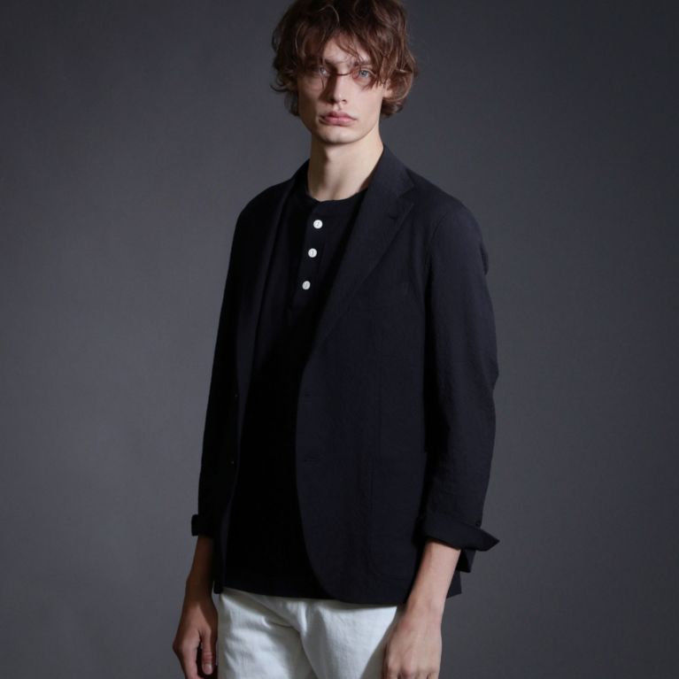 【MACKINTOSH LONDON MEN】 【Subalpino/スバルピーノ】【NEW BRIDGE】シアサッカージャケット ネイビー