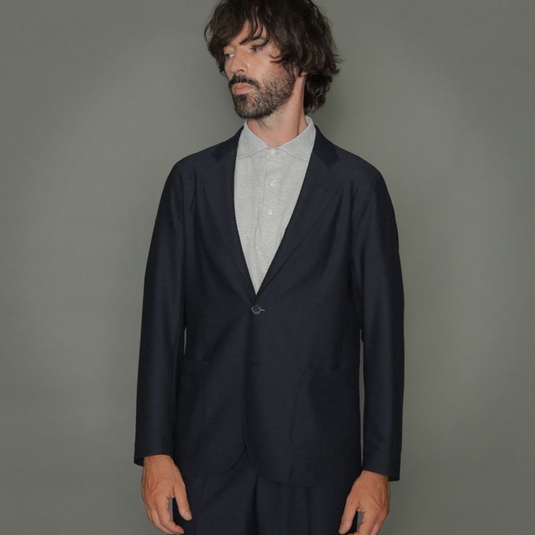 【MACKINTOSH LONDON MEN】 【FLEX JERSEY】アラマーバランサージャケット ネイビー