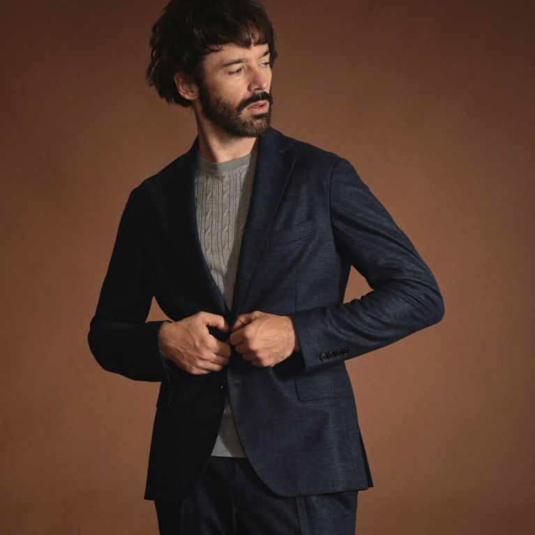 【MACKINTOSH LONDON MEN】 【NEW BRIDGE】【FLEX JERSEY】バランサージャケット ネイビー