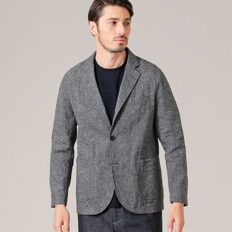 【MACKINTOSH LONDON MEN】 【BOTTOLI】BENEZIAN TWEED フレンチワークジャケット グレー