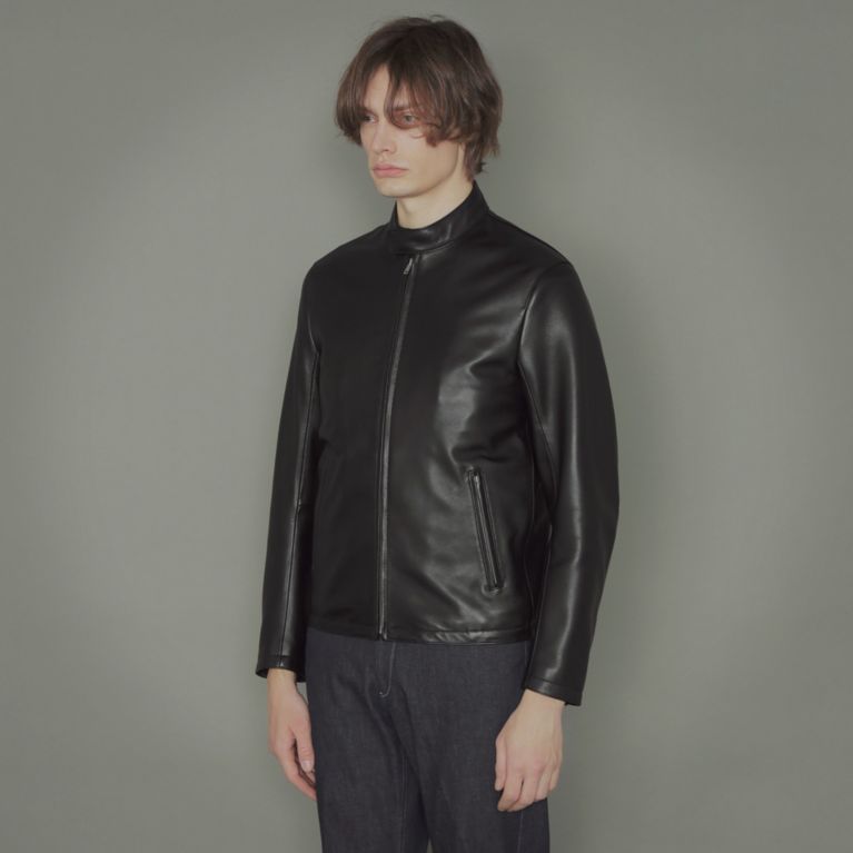 美品✨And A シングルライダース 羊革 42 ブラック M位 ラムレザー MACKINTOSH LONDON◇ラムレザー シングルライダースジャケット