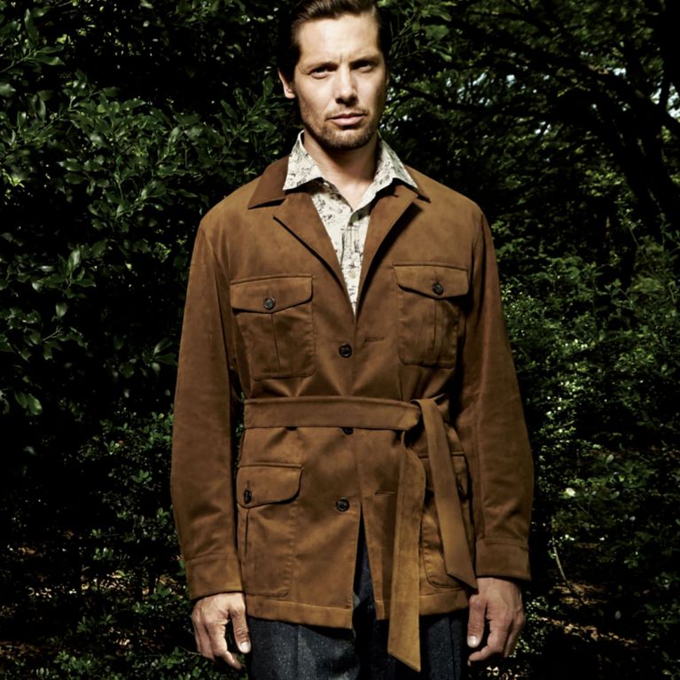 【MACKINTOSH LONDON MEN】 ウルトラスエードサファリジャケット ブラウン