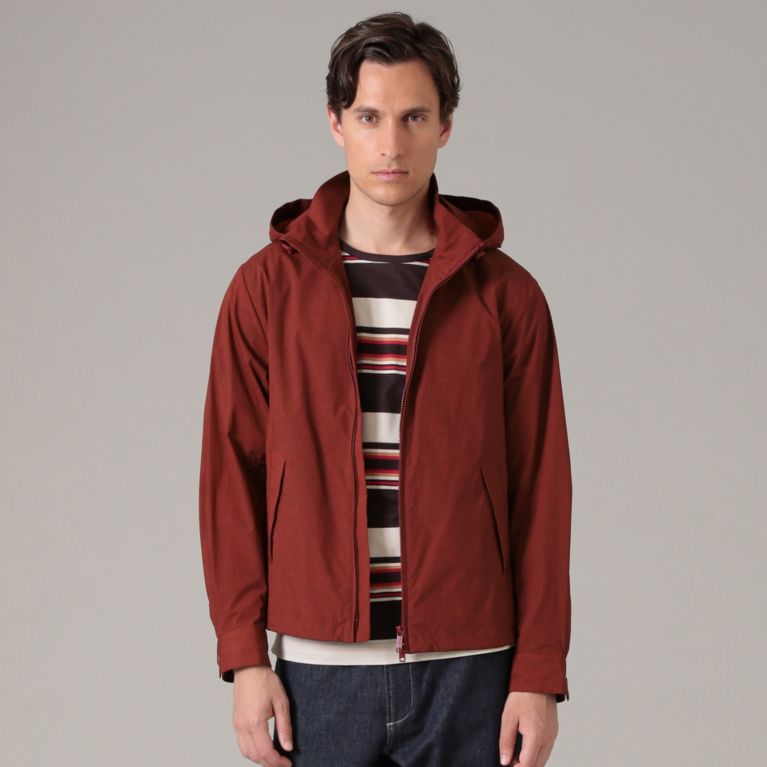 【MACKINTOSH LONDON MEN】 【FEATHER-TECH PAC】【DRY RIP】フーデットブルゾン レッド