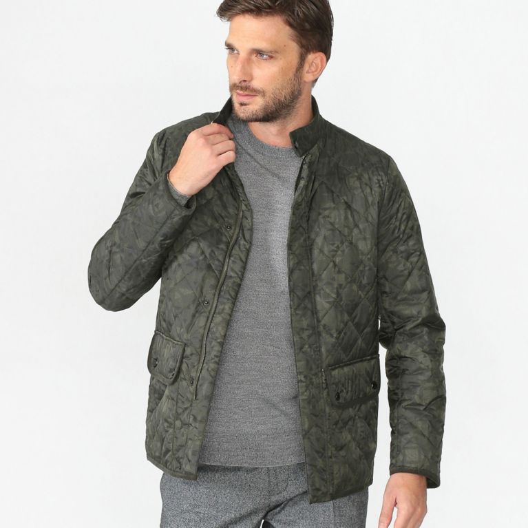 【MACKINTOSH LONDON MEN】 アンドリューカモフラージュキルティングジャケット カーキ
