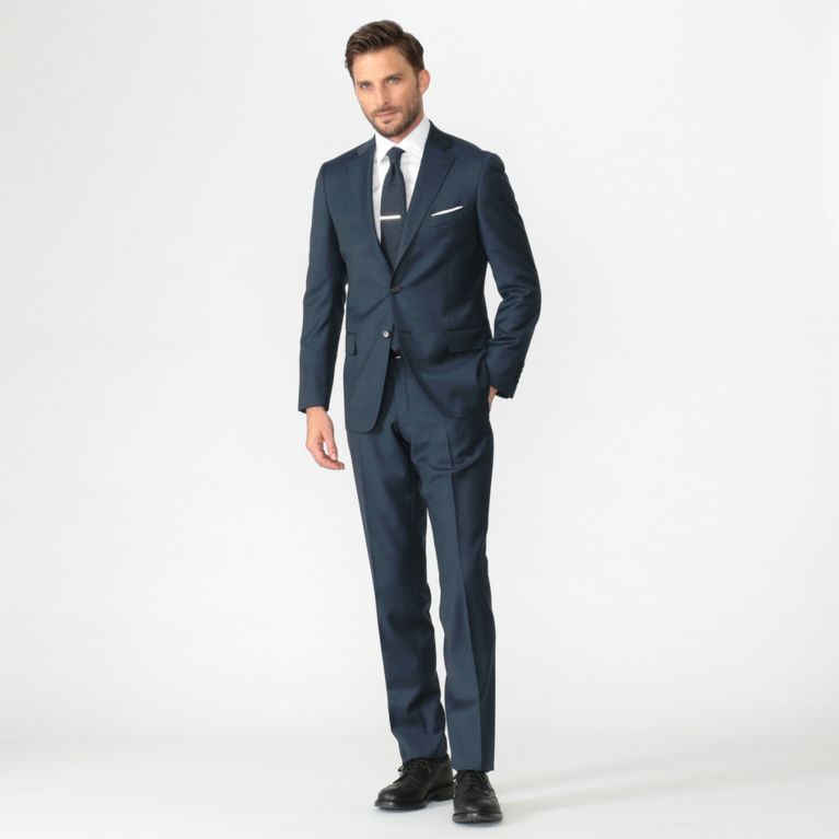 ＜三陽商会＞【マッキントッシュ ロンドン メン(MACKINTOSH LONDON MEN)】【NEW BRIDGE】Martin sonsシャークスキンスーツ ネイビー 送料無料！