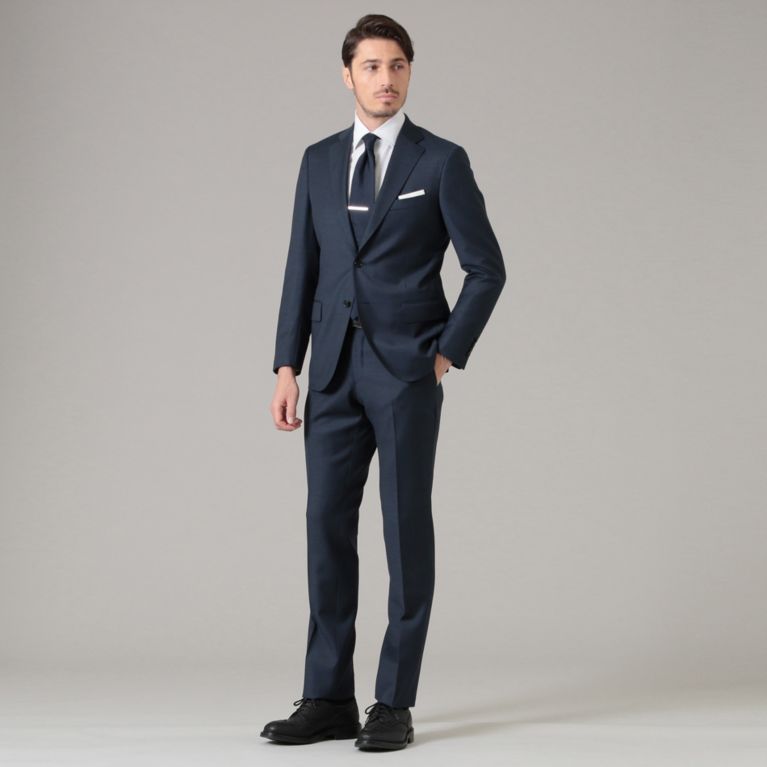 【MACKINTOSH LONDON MEN】 【NEW BRIDGE】【MARTIN & SONS】シャークスキンスーツ ネイビー