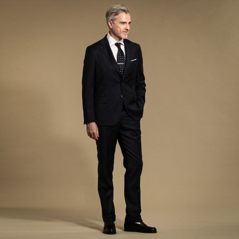 【MACKINTOSH LONDON MEN】 【Martin Sons & Co./マーチンソン】【NEW BRIDGE】グレンチェックスーツ ネイビー