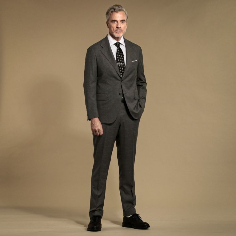 【MACKINTOSH LONDON MEN】 【CERRUTI/チェルッティ】【NEW BRIDGE】シャンタンスーツ グレー