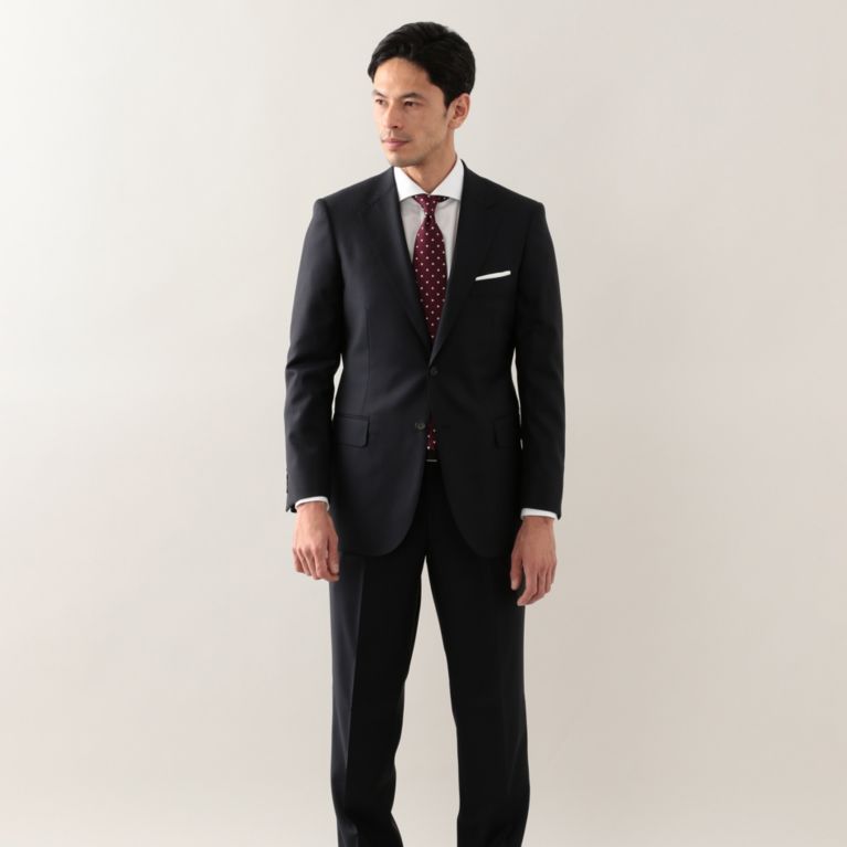 45%OFF！SALE＜三陽商会＞【マッキントッシュ ロンドン メン(MACKINTOSH LONDON MEN)】【OX BRIDGE】Loro Pianaシャドウストライプスーツ ネイビー 送料無料 ＆ 定価 162000円から 73440円値引！画像