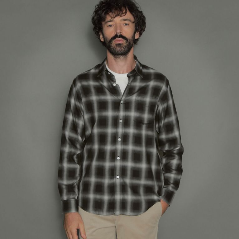 【MACKINTOSH LONDON MEN】 オンブレーチェックシャツ グレー