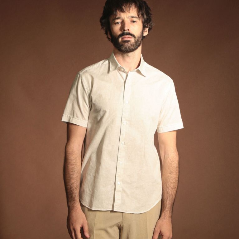 【MACKINTOSH LONDON MEN】 バイブリーフラワープリントシャツ ホワイト