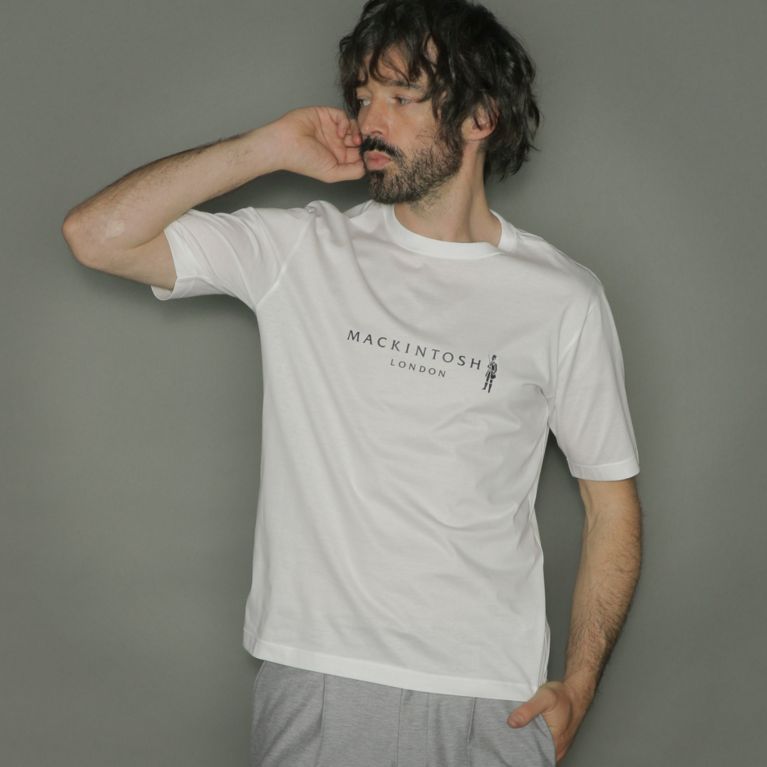 【MACKINTOSH LONDON MEN】 ロゴプリントTシャツ ホワイト