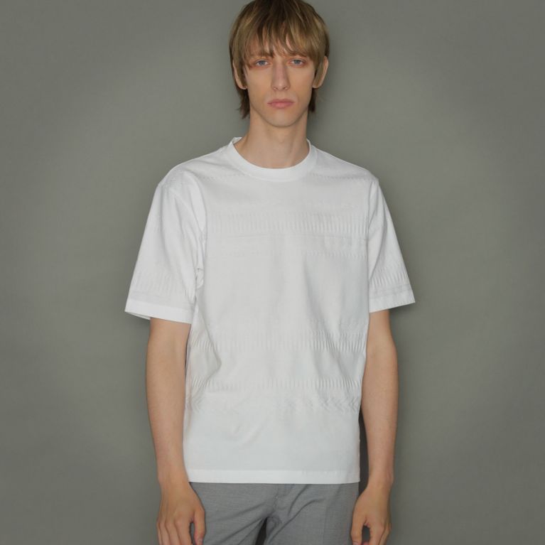 【MACKINTOSH LONDON MEN】 パネルリンクスTシャツ ホワイト