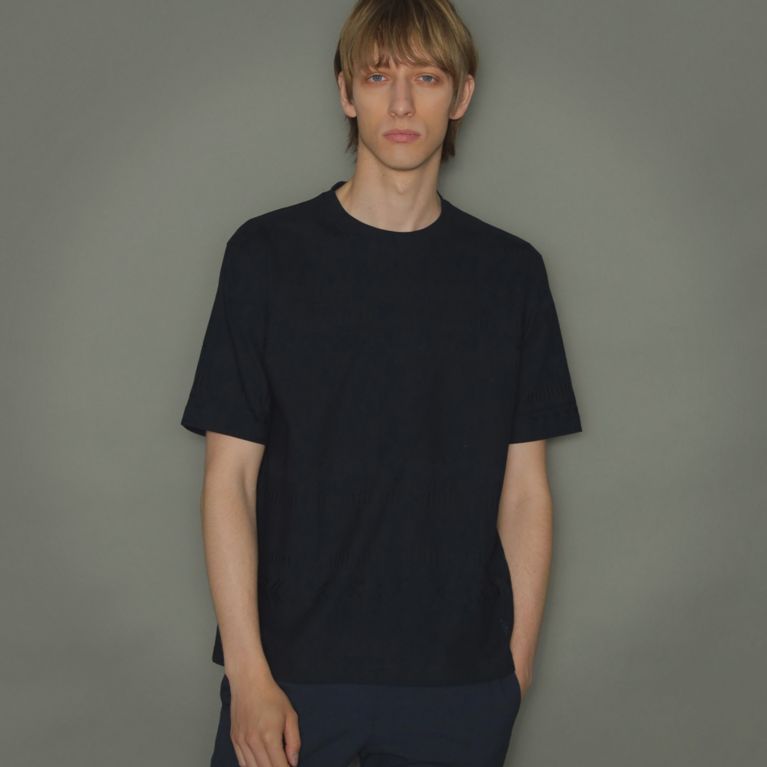 【MACKINTOSH LONDON MEN】 パネルリンクスTシャツ ネイビー