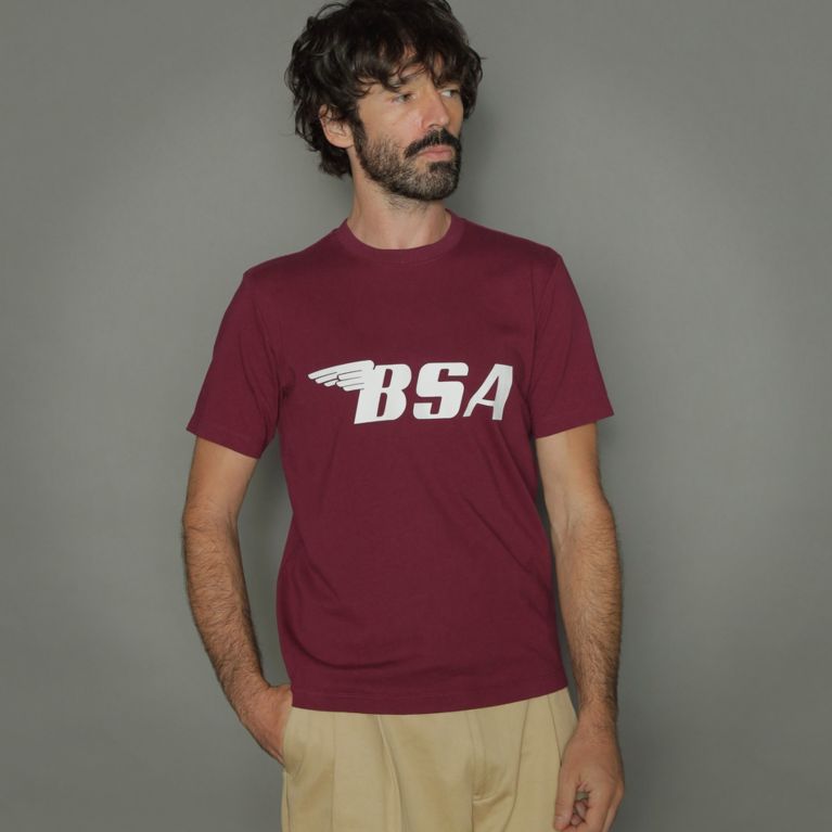 【MACKINTOSH LONDON MEN】 【BSA】ロゴプリントTシャツ ワインレッド