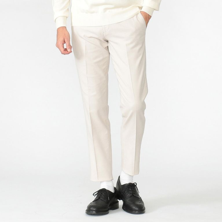 【MACKINTOSH LONDON MEN】 コードピケモールスキンテーパードパンツ ホワイト