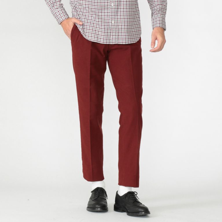 【MACKINTOSH LONDON MEN】 コードピケモールスキンテーパードパンツ レッド