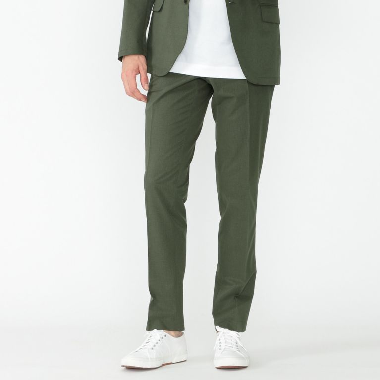 【MACKINTOSH LONDON MEN】 【NEW BRIDGE】クールドッツトラウザーパンツ カーキ