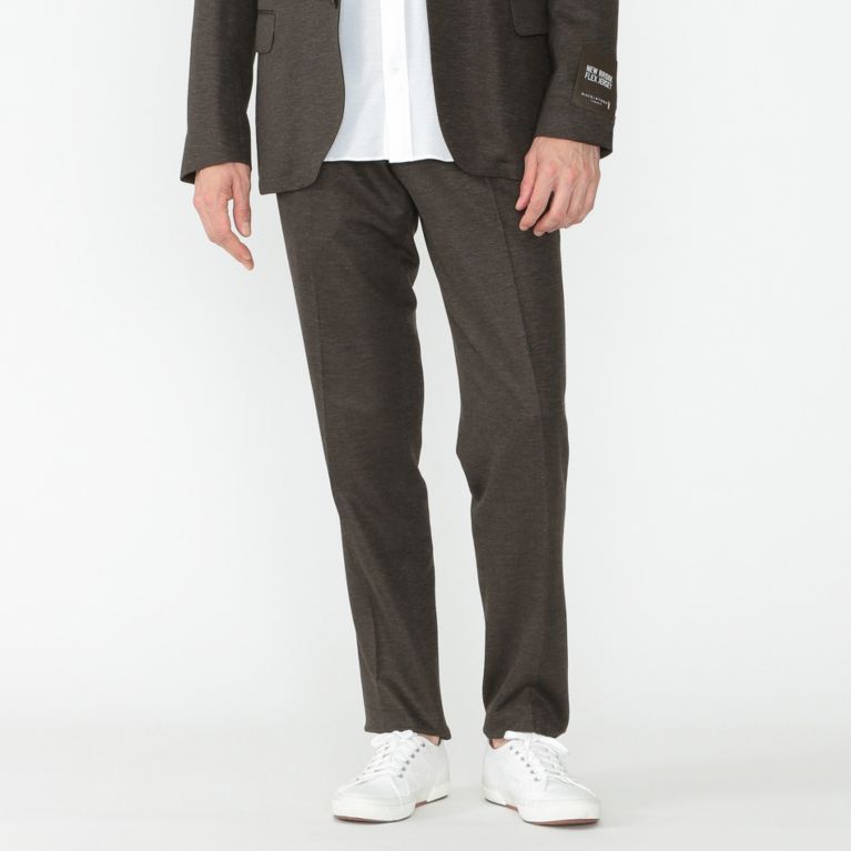 【MACKINTOSH LONDON MEN】 【NEW BRIDGE FLEX JERSEY】バランサーシャーリングパンツ ブラウン