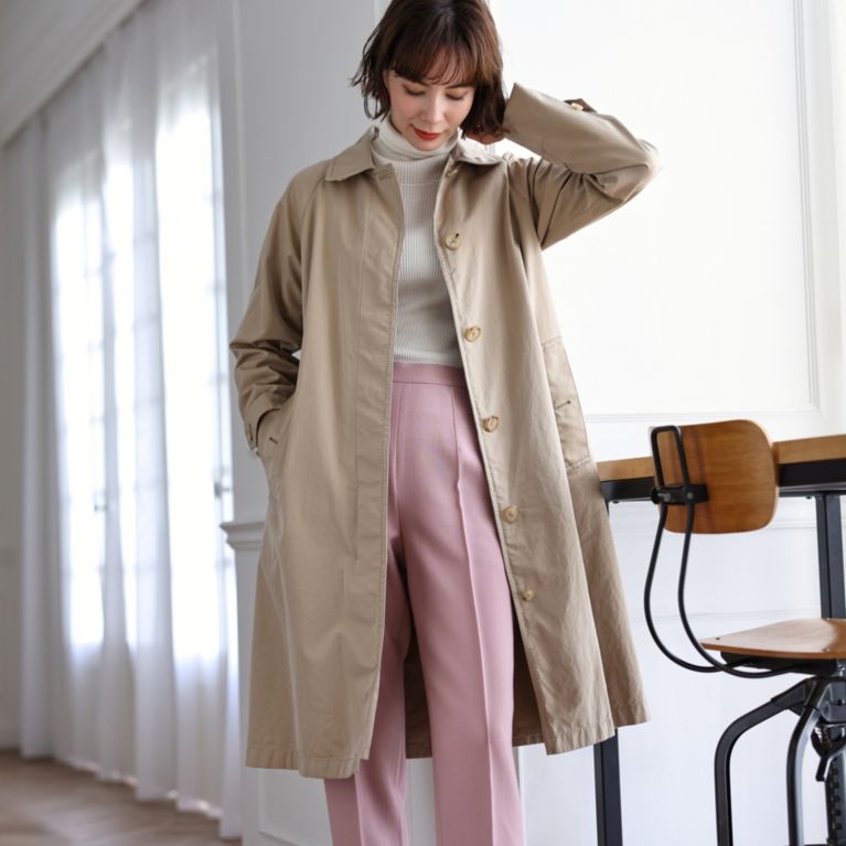 【SANYOCOAT WOMEN】 ＜100年コート＞エイジドクラシックバルマカーンコート ベージュ