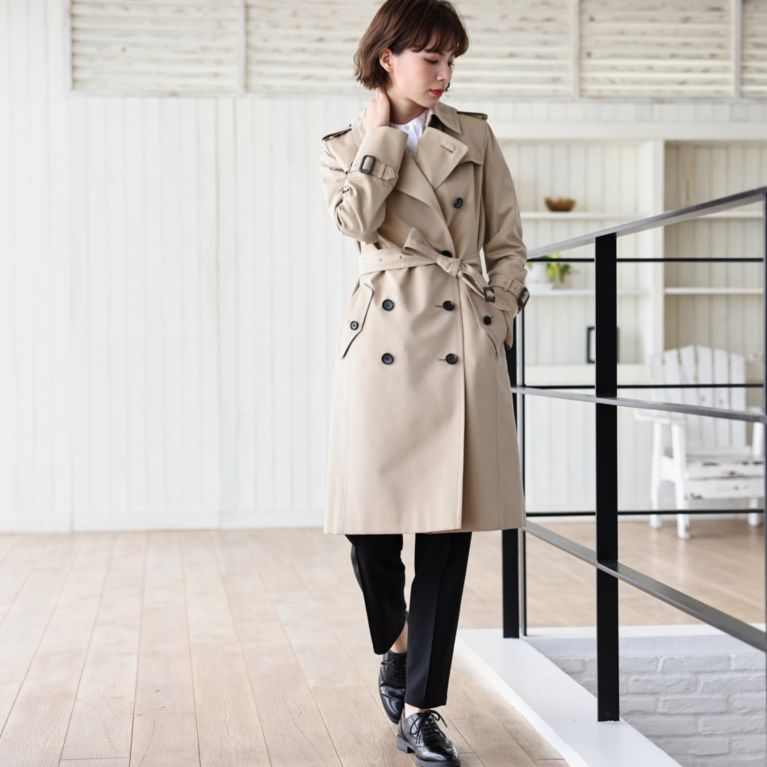 極美品》SANYO 100年コート ダブルトレンチコート 三陽商会-