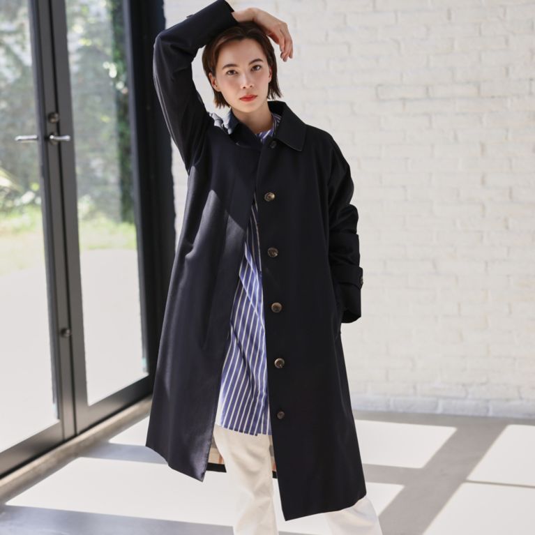 ＜三陽商会＞【サンヨー コート ウィメン(SANYO COAT WOMEN)】＜100年コート＞クラシックバルマカーンコート ネイビー 送料無料！画像