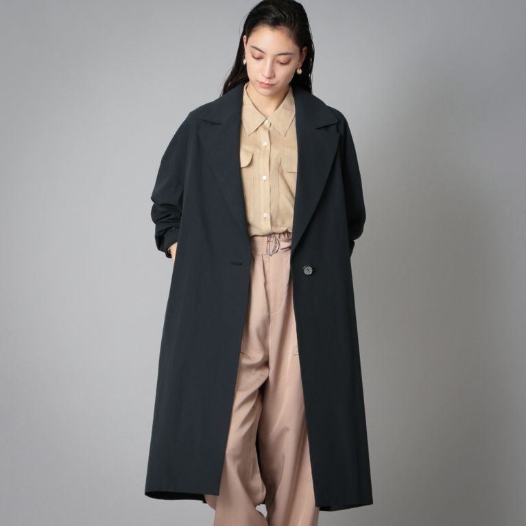 【SANYOCOAT WOMEN】 ロングチェスターコート ネイビー
