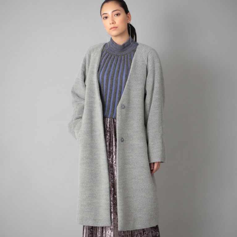 【SANYOCOAT WOMEN】 カラーレス ベルテッドコート グレー