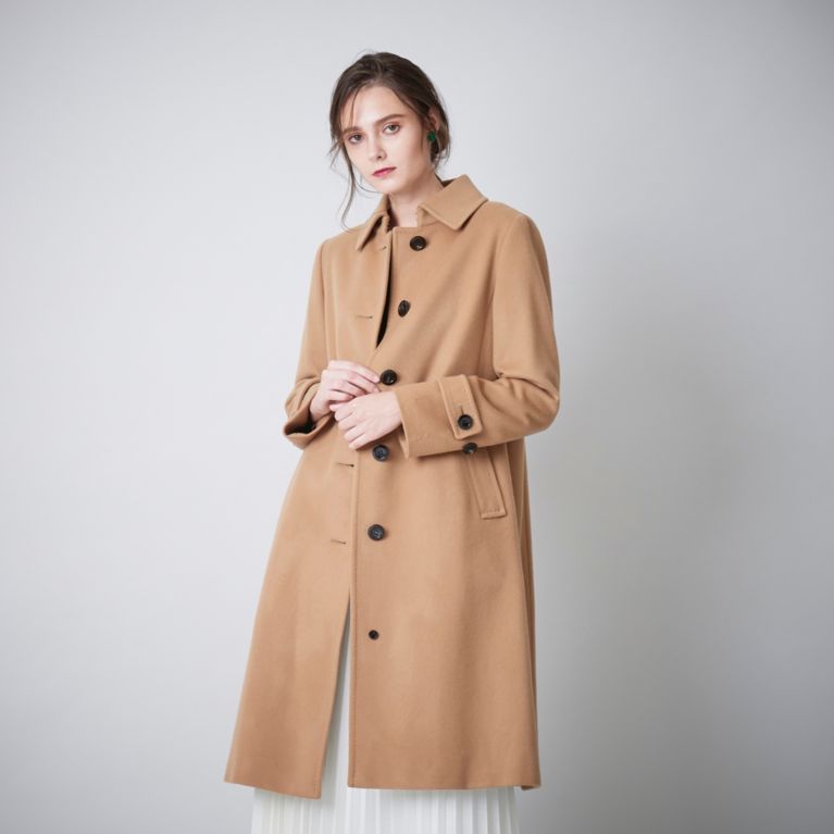 【SANYOCOAT WOMEN】 ＜Rain Wool＞バルマカーンコート キャメル