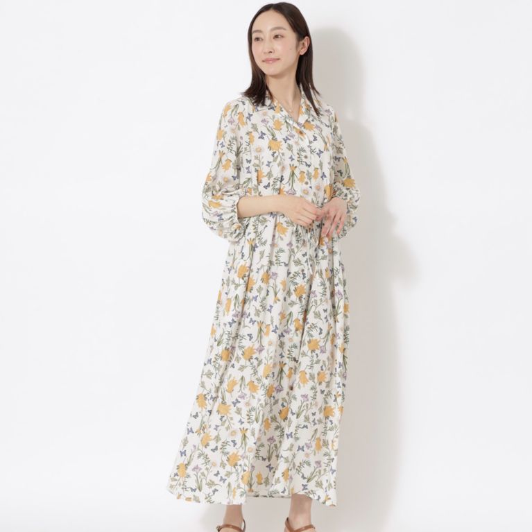 Aiko Fukudaコラボ Mimosa ドレス ワンピース S Essentials エス エッセンシャルズ のレディースファッション通販 三陽商会