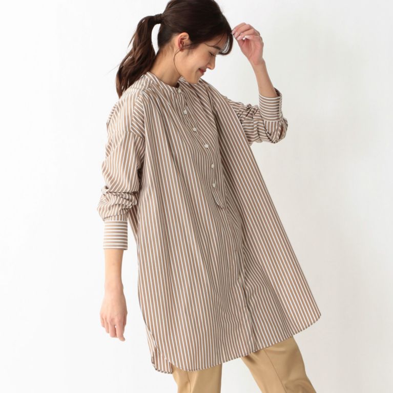 リラックスシルエットチュニックシャツ シャツ ブラウス S Essentials エス エッセンシャルズ のレディースファッション通販 三陽商会