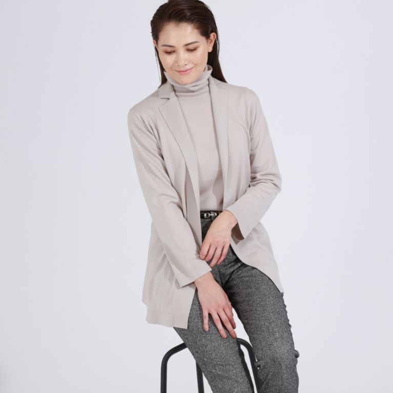 【Paul Stuart WOMEN】 ウォッシャブルウール カーディガン【ウォッシャブル】 エクリュ