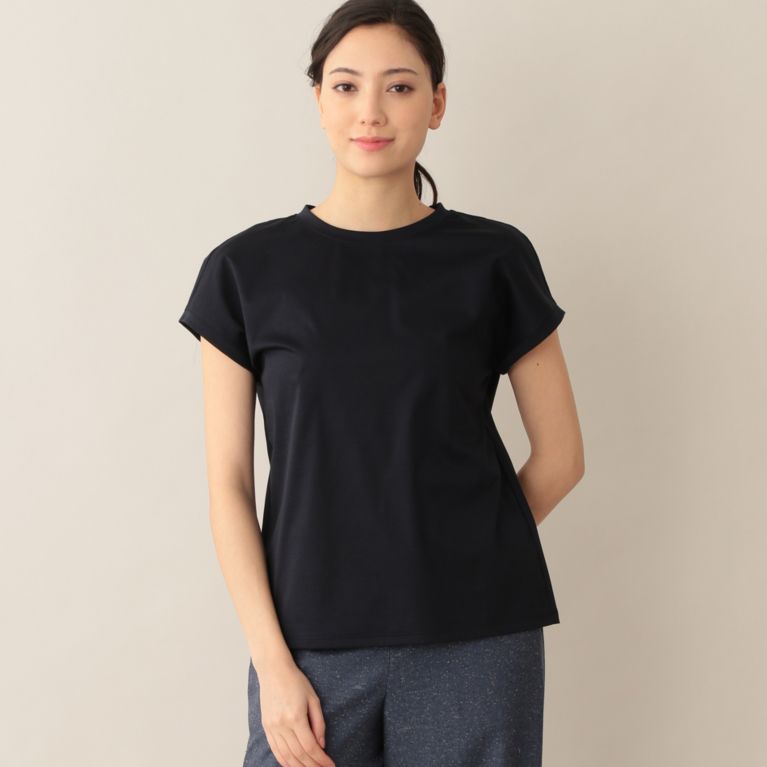【Paul Stuart WOMEN】 【ウォッシャブル】ハイゲージスムース プルオーバー ネイビー
