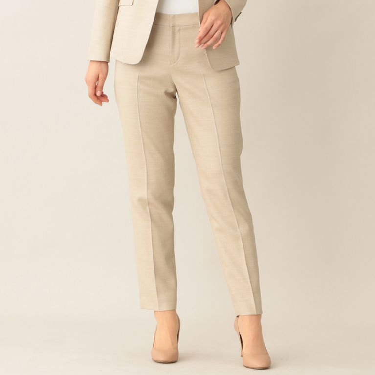【Paul Stuart WOMEN】 【ファーストシリーズ】ライトダブルウール３ パンツ ベージュ