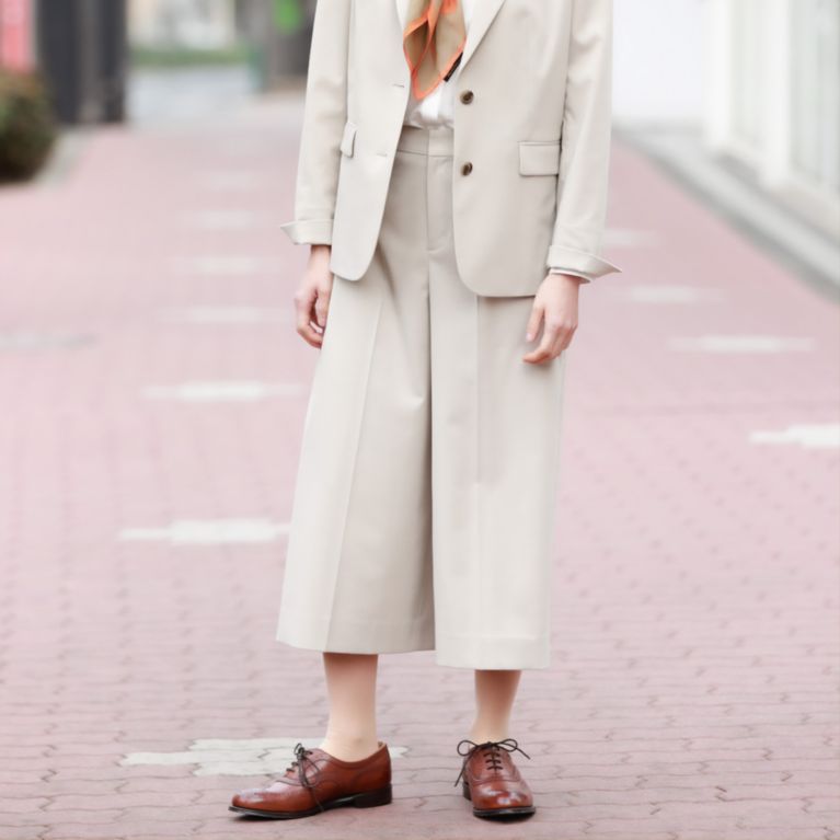 【Paul Stuart WOMEN】 ドライストレッチ パンツ【ウォッシャブル】 ベージュ
