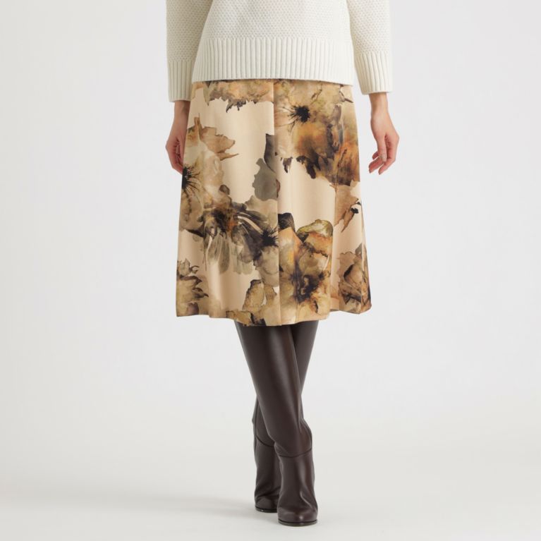 ブルーミングフラワープリント スカート（ひざ丈スカート）｜Paul