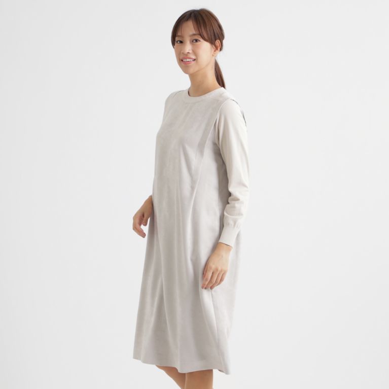 セットアップ対応 ウォッシャブル フェイクスエードワンピース ワンピース Trans Work トランスワーク のレディースファッション通販 三陽商会