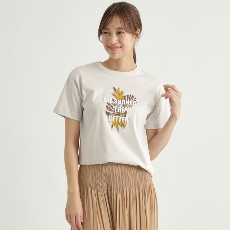 ウォッシャブル スーピマコットンスムースプリントtシャツ Tシャツ カットソー Trans Work トランスワーク のレディースファッション通販 三陽商会