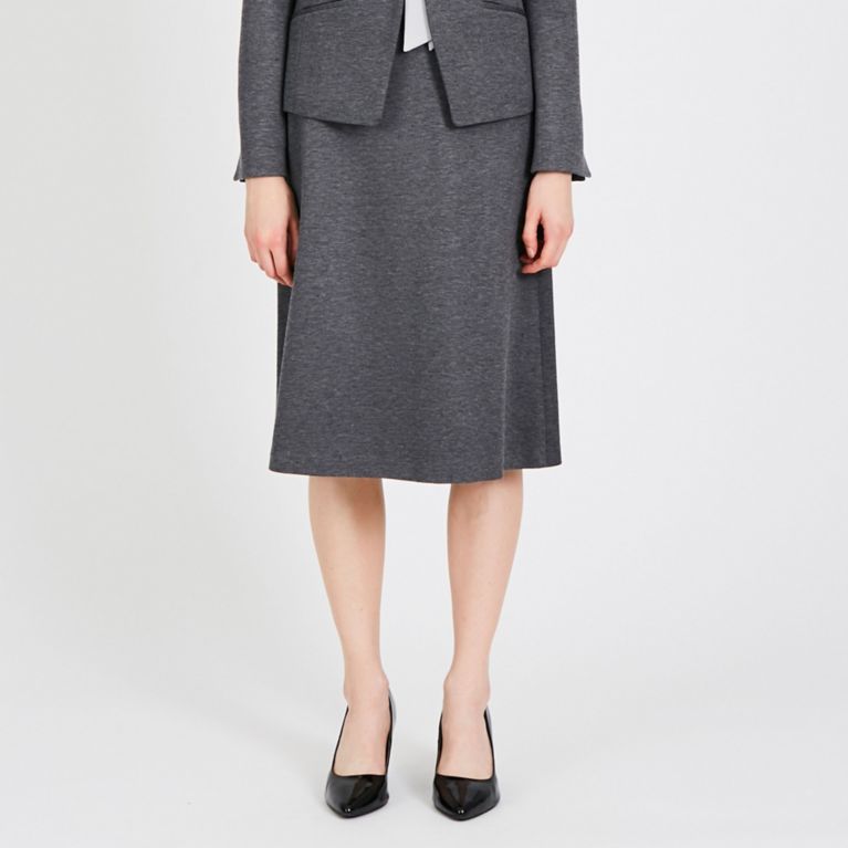 【TRANS WORK】 【XSサイズ～】【セットアップ対応】【美Skirt】ストレッチポンチスカート グレー