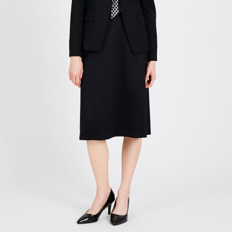 【TRANS WORK】 【XSサイズ～】【セットアップ対応】【美Skirt】ストレッチポンチスカート ネイビー