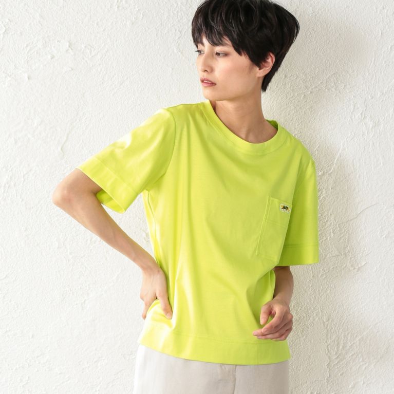 36%OFF！SALE＜三陽商会＞【エヴェックス バイ クリツィア(EVEX by KRIZIA)】【L】ファインペールカットソー ライトグリーン 定価 15120円から 5400円値引！