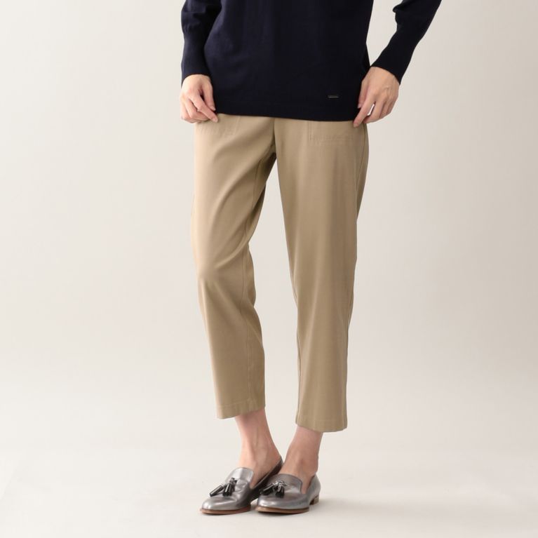【EVEX by KRIZIA】 【L】【ウォッシャブル】キュプラレーヨンストレッチパンツ キャメル